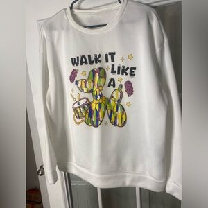 Oversized Mardi Gras Sweater! Brand new!